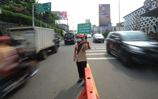 Uji Coba Sistem Kanalisasi 2-1 Jalur Puncak