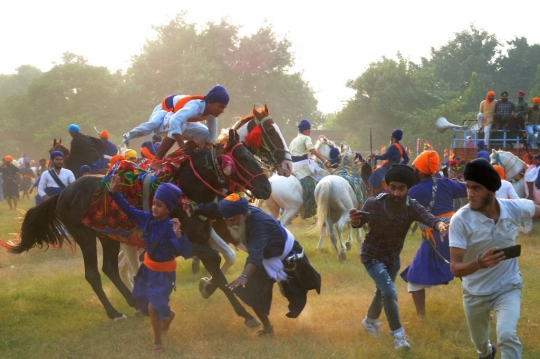 Kuda Mengamuk Saat Perayaan Divas di India