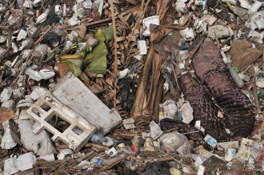 Penampakan Lautan Sampah di Kali Jambe Bekasi