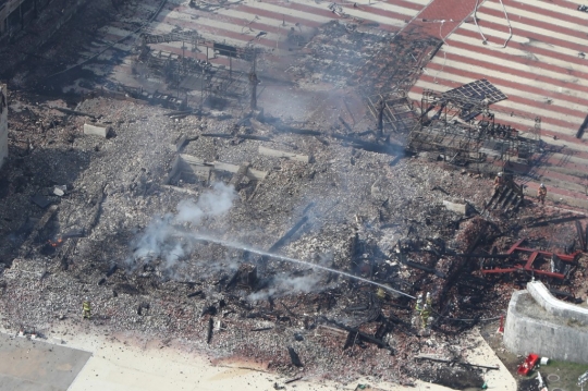 Foto Udara Kastil Shuri di Jepang yang Habis Terbakar