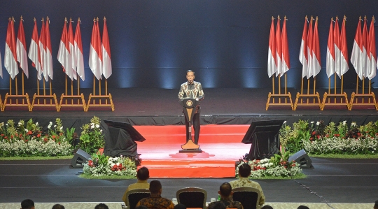 Jokowi Hadiri Rakornas Indonesia Maju di Sentul