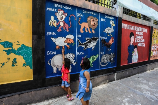 Uniknya Mural Edukasi di Pademangan Jakarta Utara