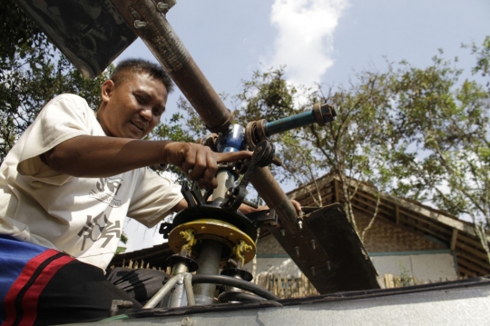 Penampakan Helikopter Bermesin Genset Buatan Warga Sukabumi