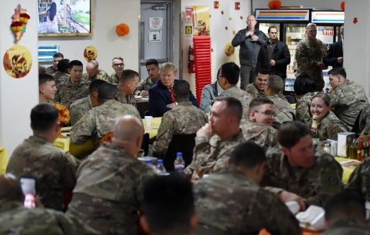 Ke Afghanistan, Trump Rayakan Thanksgiving Bareng Tentara AS