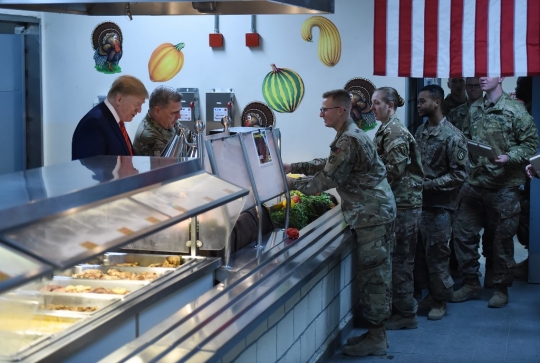 Ke Afghanistan, Trump Rayakan Thanksgiving Bareng Tentara AS