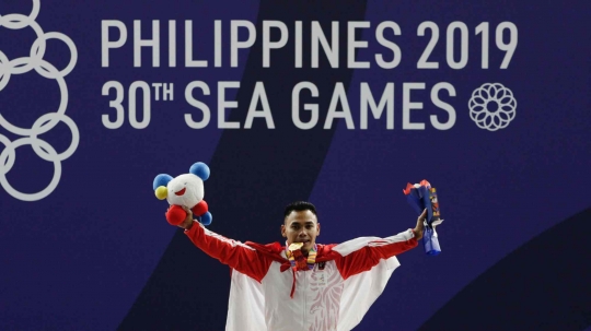 Aksi Eko Yuli Saat Sukses Meraih Emas SEA Games 2019