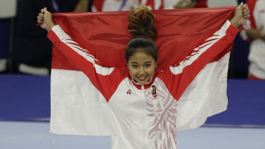 Senyum Rifda Irfanaluthfi Raih Medali Perak SEA Games 2019