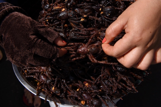 Mencicipi Tarantula Goreng yang Populer di Kamboja