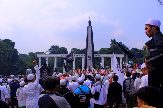 Aksi Bela Nabi Muhammad di Tugu Kujang Bogor