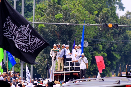 Aksi Bela Nabi Muhammad di Tugu Kujang Bogor