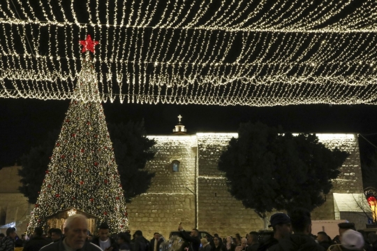 Gemerlap Perayaan Natal di Palestina