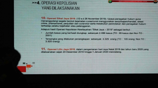 Kapolda Metro Jaya Sampaikan Laporan Kasus Kejahatan Sepanjang 2019