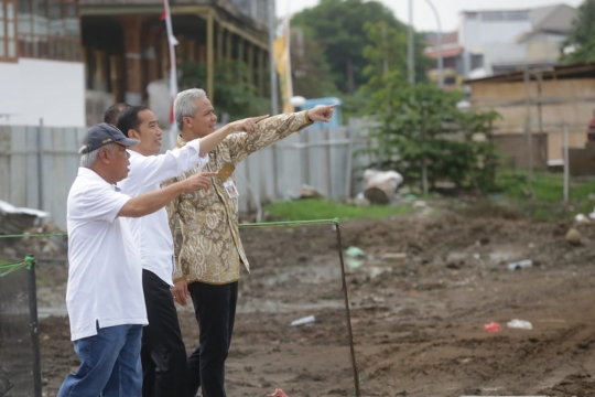Presiden Jokowi Tinjau Pembangunan Pasar Johar Semarang