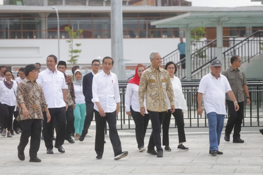 Presiden Jokowi Tinjau Pembangunan Pasar Johar Semarang