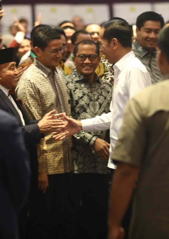 Jokowi dan Sandiaga Uno Hadiri Pelantikan Pengurus HIPMI