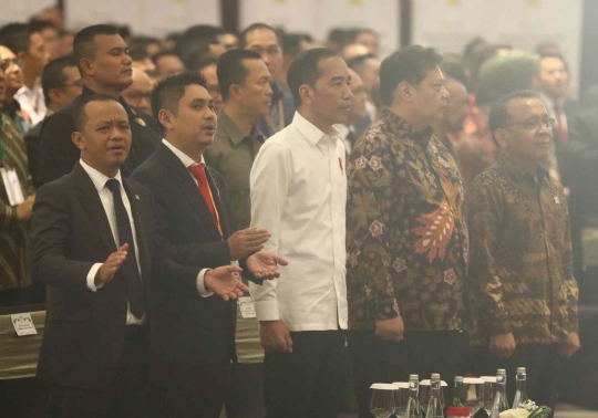 Jokowi dan Sandiaga Uno Hadiri Pelantikan Pengurus HIPMI