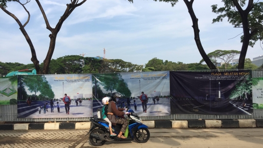 Wajah Taman Monas Usai Penebangan 190 Pohon