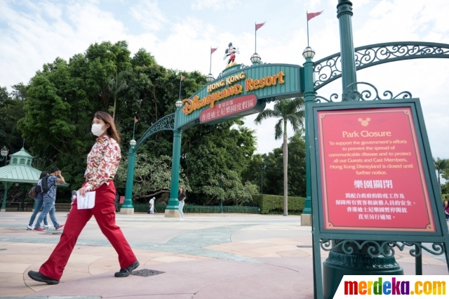 Foto Disneyland Hong Kong Ditutup Akibat Wabah Virus Corona Merdeka Com