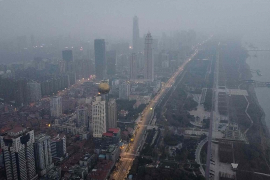 Suasana Kota-Kota di China Sepi Akibat Wabah Virus Corona