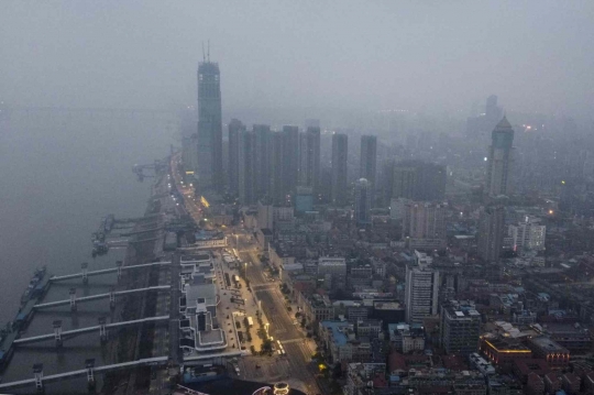 Suasana Kota-Kota di China Sepi Akibat Wabah Virus Corona