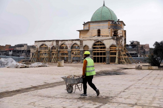 Masjid Abad 12 yang Hancur Diledakkan ISIS di Mosul Kembali Dibangun