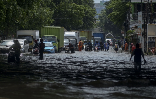 Kawasan Rawa Bokor Terendam Banjir Usai Hujan Deras