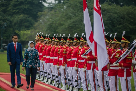 Jokowi Terima Kunjungan Kenegaraan Presiden Singapura di Istana Bogor