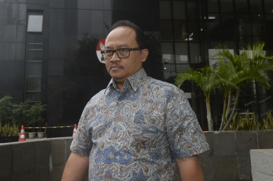 Ekspresi Dirut PT Waskita Beton Precast DJarot Subana Usai Diperiksa KPK