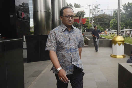 Ekspresi Dirut PT Waskita Beton Precast DJarot Subana Usai Diperiksa KPK