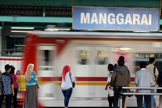 Kondisi Stasiun Manggarai Saat Rekayasa Perjalanan KRL