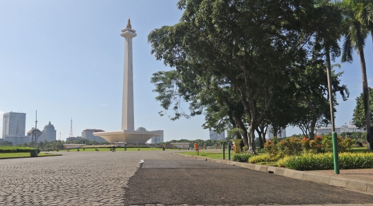 Begini Kondisi Aspal untuk Sirkuit Formula E di Monas