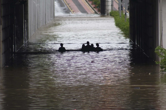 Tidak Bisa Dilalui, Terowongan Angkasa Terendam Banjir