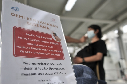 Upaya LRT Jakarta Cegah Penyebaran Virus Corona