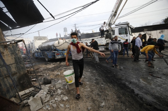 Kebakaran Pasar di Gaza, 11 Orang Tewas Puluhan Lainnya Luka-Luka