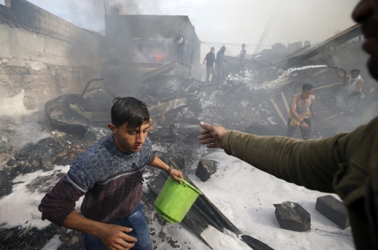 Kebakaran Pasar di Gaza, 11 Orang Tewas Puluhan Lainnya Luka-Luka