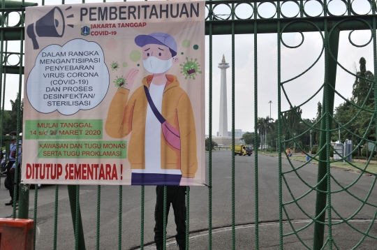 Monas Ditutup Akibat Corona