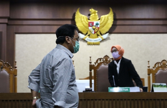 Simak Tuntutan Nurdin Basirun, Majelis Hakim Kenakan Masker