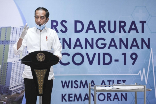 Jokowi Tinjau Kesiapan Wisma Atlet Jadi RS Darurat Covid-19