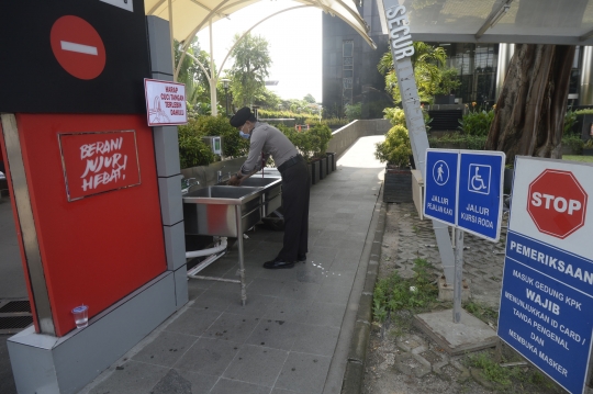 Cegah Penyebaran Corona, KPK Sediakan Fasilitas Cuci Tangan