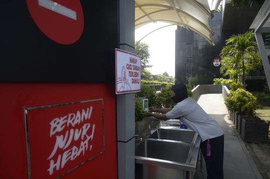 Cegah Penyebaran Corona, KPK Sediakan Fasilitas Cuci Tangan