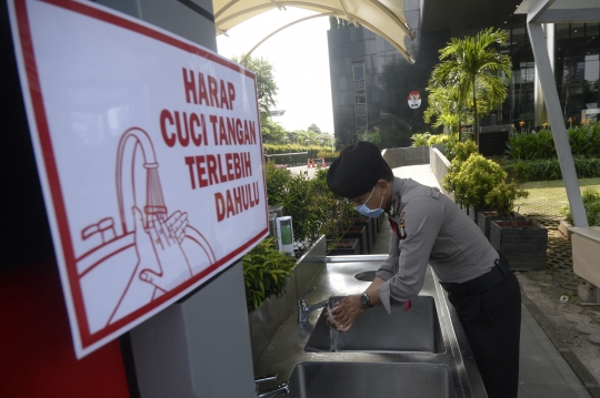 Cegah Penyebaran Corona, KPK Sediakan Fasilitas Cuci Tangan