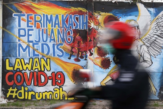 Jelang Pemberlakuan PSBB, Muncul Mural Ajakan Lawan Covid-19 di Depok