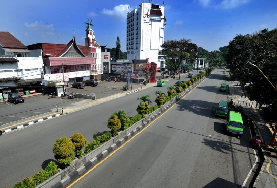 Lengangnya Kota Bogor pada Hari Pertama PSBB