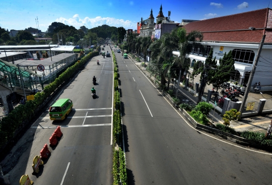 Lengangnya Kota Bogor pada Hari Pertama PSBB