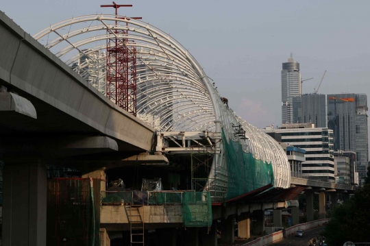 Masuk Proyek Strategis Nasional, Pembangunan LRT Terus Berjalan