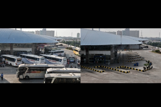 Kontras Terminal Pulo Gebang Sebelum dan Saat Dilanda Covid-19