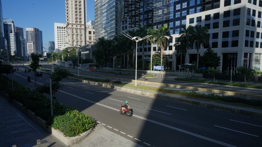 Suasana Jalan Sudirman dan MH Thamrin Selama Idul Fitri