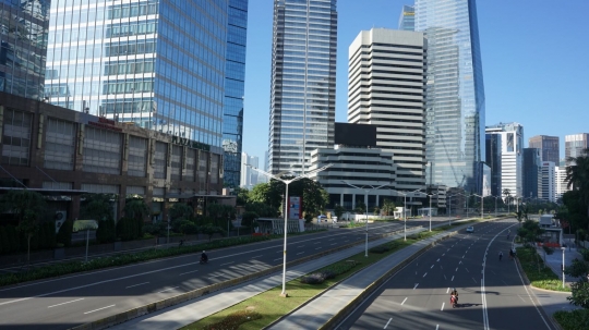 Suasana Jalan Sudirman dan MH Thamrin Selama Idul Fitri