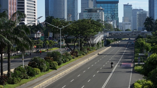 Suasana Jalan Sudirman dan MH Thamrin Selama Idul Fitri