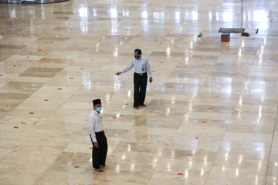 Persiapan Masjid Istiqlal Jelang New Normal